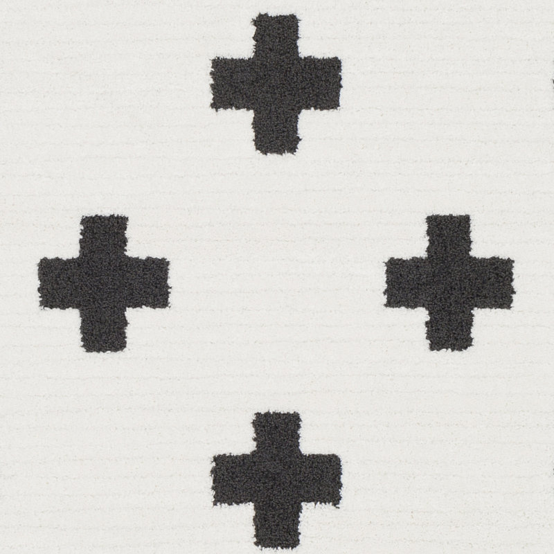 Hashtag Home Tommen Black/OffWhite Rug & Reviews Wayfair